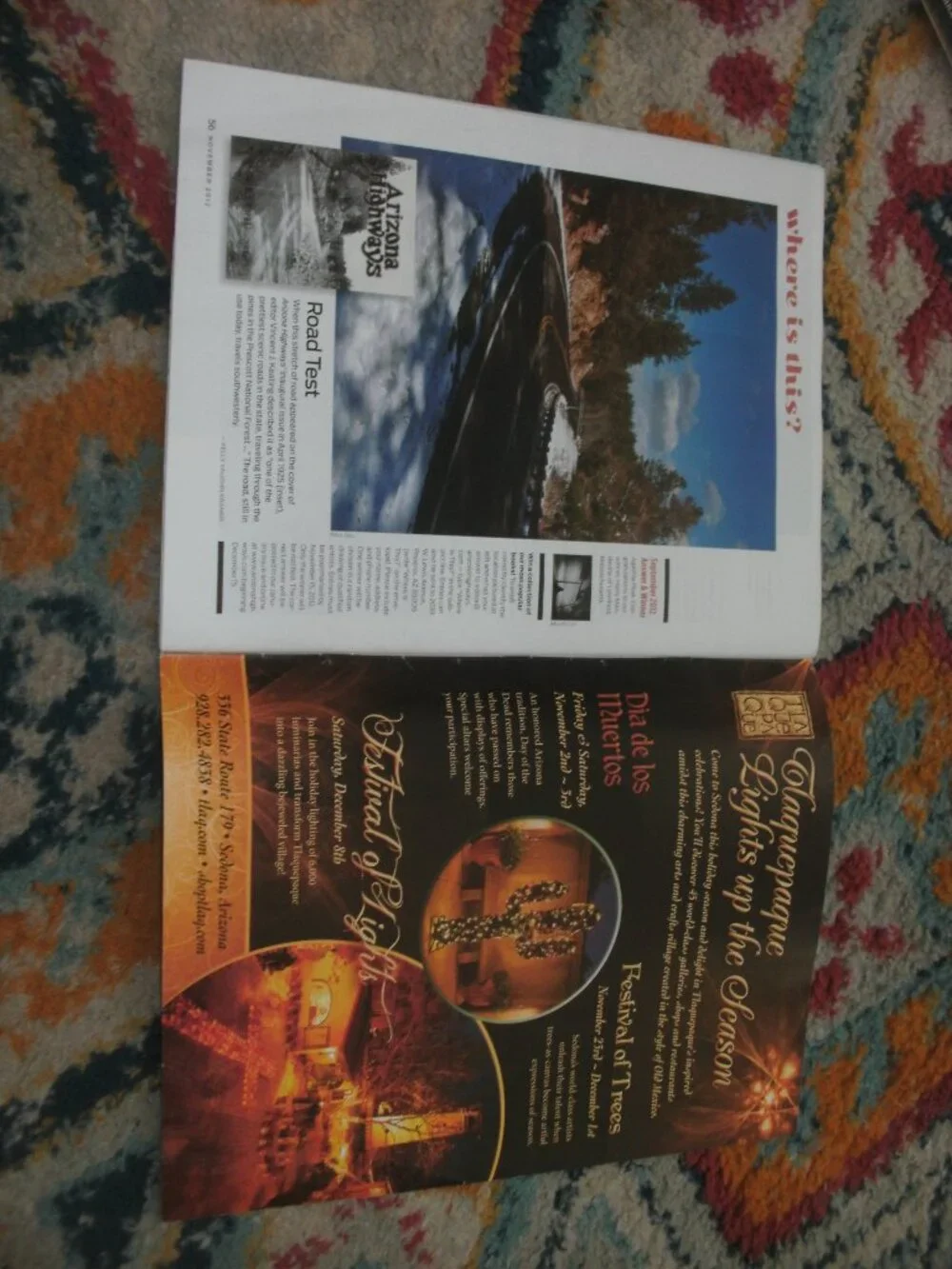 Collectible Arizona Highways Magazine November 2012 Then & Now Vintage Photos